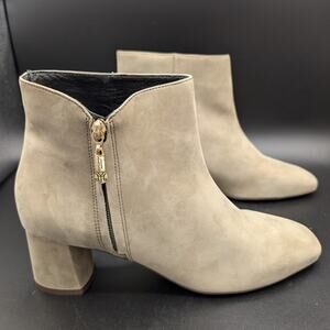 Marc Joseph Booties Womens 10.5 Houston Leather Olive Nobuck Shoes Career School